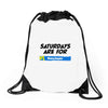 fortnite victory royale black Drawstring Bags