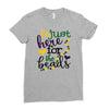 i'm just here for the beads Ladies Fitted T-Shirt