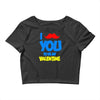 moustache you to be my valentine Crop Top