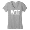 where's the food Women's V-Neck T-Shirt