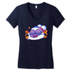night doodle Women's V-Neck T-Shirt