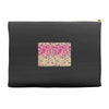 pink triangle print Accessory Pouches