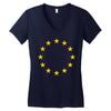 EU Stars Europe, European Union Flag, Symbol, Sign Women's V-Neck T-Shirt