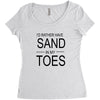 id rather have sand in my toes Women's Triblend Scoop T-shirt