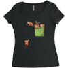 pocket red pandas Women's Triblend Scoop T-shirt