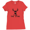 i am the stag stag night hen wedding mens Ladies Fitted T-Shirt
