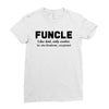 Funcle Like Dad, Only Cooler Ladies Fitted T-Shirt