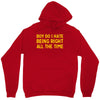 boy do i hate being right all the time Unisex Hoodie