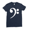 bass cleff funny Ladies Fitted T-Shirt