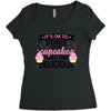 it' ok to stare at my cupcakes they are delicious Women's Triblend Scoop T-shirt