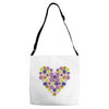 Pansy Heart Adjustable Strap Totes