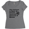 The Universe Is Made Of Protons, Neutrons, Electrons, Morons Women's Triblend Scoop T-shirt