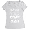 There's This Boy Who Stole My Heart He Calls Me Mom Women's Triblend Scoop T-shirt