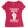 introverts unite separately in your own homes Women's Triblend Scoop T-shirt