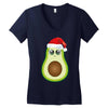 santa avocado Women's V-Neck T-Shirt