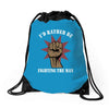 id rather be fighting the man Drawstring Bags