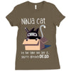 ninja cat Ladies Fitted T-Shirt