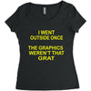 i went outside once Women's Triblend Scoop T-shirt