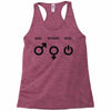 man woman geek symbols Racerback Tank