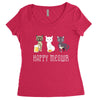 happy meowr Women's Triblend Scoop T-shirt