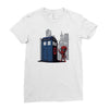 defacing the phonebox hoody Ladies Fitted T-Shirt