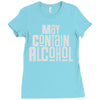 may contain alcohol Ladies Fitted T-Shirt