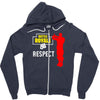 respect batle royal gaming Zipper Hoodie