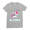 october born unicorns Ladies Fitted T-Shirt