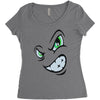 angry cartoon face Women's Triblend Scoop T-shirt