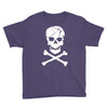 skull and crossbones pirate neon Youth Tee