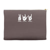 peace love rock funny Accessory Pouches