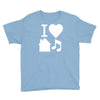 i love house music dj baseball Youth Tee