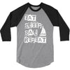 eat sleep sail repeat 3/4 Sleeve Shirt