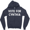 vote for cynthia Zipper Hoodie
