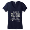 made in 1991 and still awesome Women's V-Neck T-Shirt