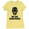we are anonymous tshirt pipa sopa acta v for vendetta hacker's t shirt Ladies Fitted T-Shirt
