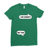 I am Hungry Me Too Mom and Baby Talking Ladies Fitted T-Shirt