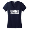 big foot sasquatch Women's V-Neck T-Shirt