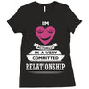 I Am Actually In A Very Commited Relationship Ladies Fitted T-Shirt