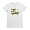the tree, the raccoon Ladies Fitted T-Shirt