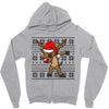 christmas reindeer dabbing Zipper Hoodie