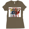 star spangled hammered Ladies Fitted T-Shirt
