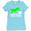 dino fast food  fun Ladies Fitted T-Shirt