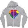 Rainbow LGBT Diamond Zipper Hoodie