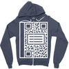 qr composition Zipper Hoodie