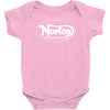vintage motorcycle norton Baby Onesie