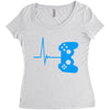 game heart beat Women's Triblend Scoop T-shirt