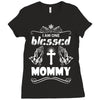 I Am One Blessed Mommy Ladies Fitted T-Shirt