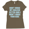 dont judge my english setter Ladies Fitted T-Shirt