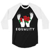 equality white 3/4 Sleeve Shirt